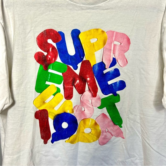 Supreme Balloons Tee Shirt White Size Large Men’s - Picture 5 of 5
